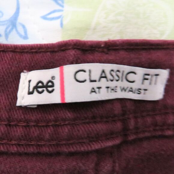 Lee Classic Fit At The Waist Women's Jeans 10M Casual Wear Burgundy - Picture 6 of 13